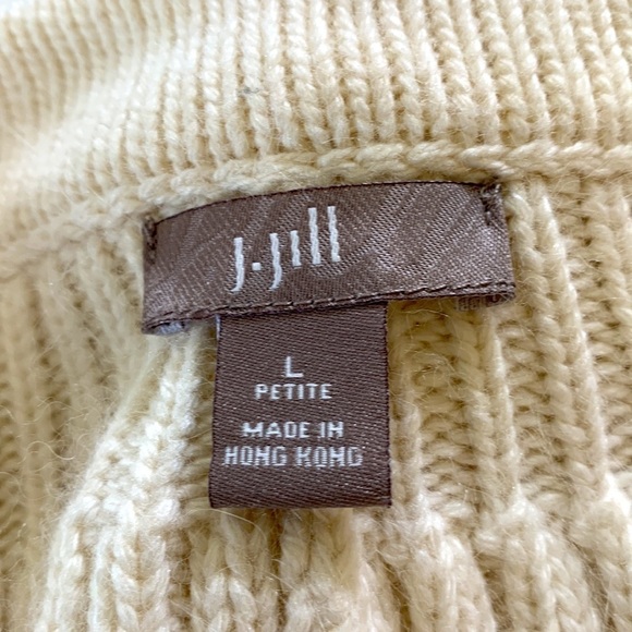 J.Jill Cream angora blend sweater, cream, large petite, minimalist, classic - Picture 5 of 6